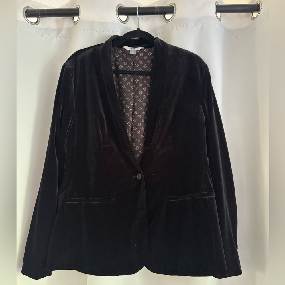 Old Navy Black Velvet Women's Blazer